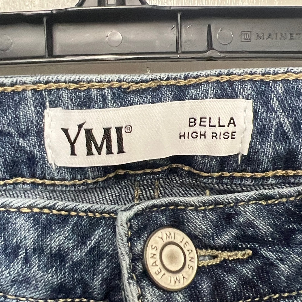 37. YMI Women's Luxe Bella Wide leg, Hise Rise Jeans, Sz. 5/27, Worn once, EUC - Picture 6 of 14